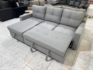 Sofá Cama BCN - Gris Claro Minimalista - Nuevo