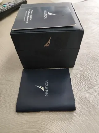 Reloj Nautica Cronógrafo Negro y Plateado