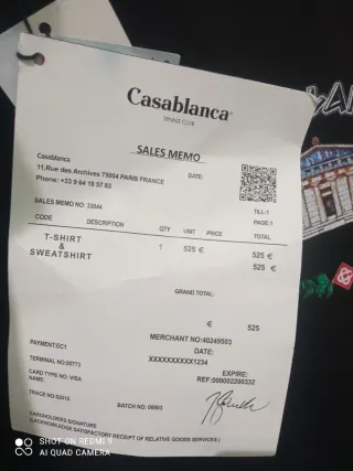 Sudadera Casablanca ( Tennis Club) Negra ORIGINAL