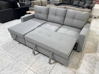 Sofá Cama 3 Plazas - Gris Claro - Estilo Top