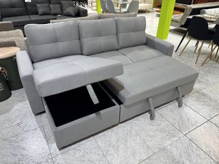 Sofá Cama 3 Plazas - Gris Claro - Estilo Top