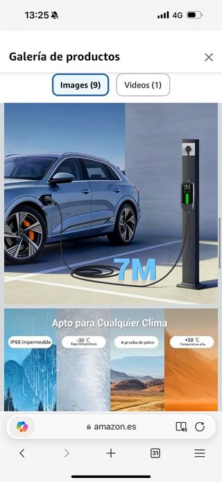 Cargador Coche Eléctrico 3,7kW - 7m