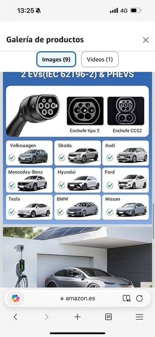 Cargador Coche Eléctrico 3,7kW - 7m