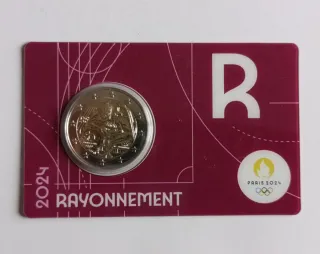 Francia 2024 moneda 2€ JJOO Paris coincard Malva R