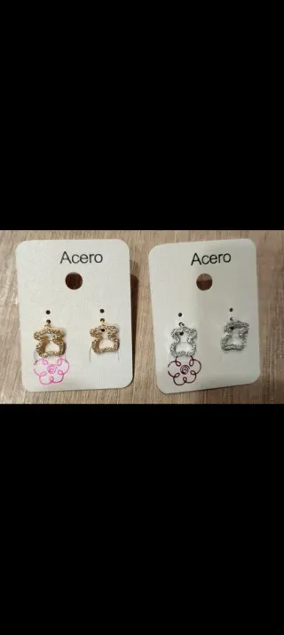 Pendientes tous Acero Dorado y Plateado