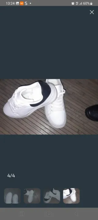 Zapatillas casuales blancas y negras