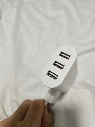 Cargador 3 Puertos USB Blanco Ikea