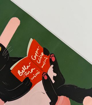 Poster su TELA Gatto sul WC Nice Bum 30x40