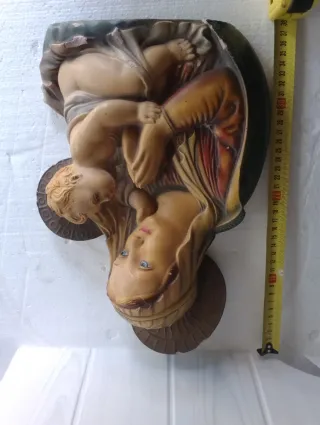 Madonna con Gesù Bambino in gesso
