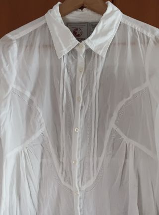 Blusa blanca algodón T.M