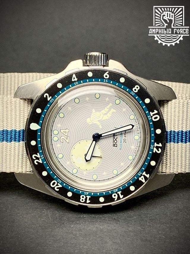 Vostok Amphibia Cosmodiver Luna Dude Gris - Nuevo!