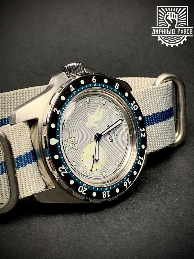 Vostok Amphibia Cosmodiver Luna Dude Gris - Nuevo!