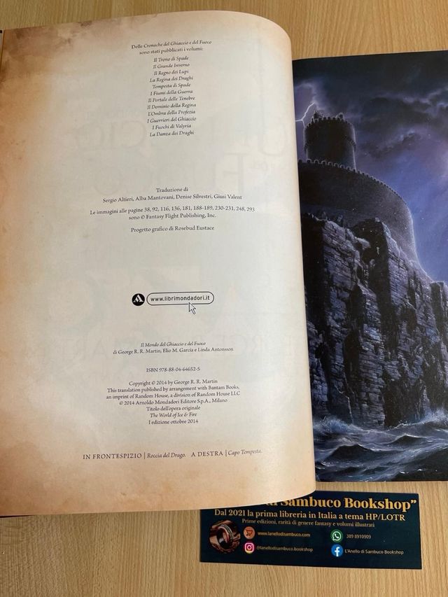 Il mondo del ghiaccio e del fuoco prima edizione