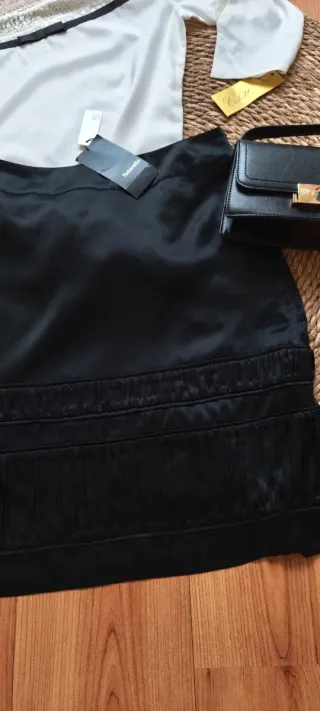 Conjunto comunión blanco y negro