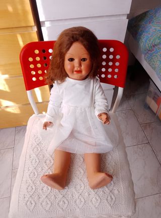 Bambola vintage 1948 capelli veri
