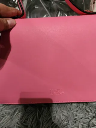 Bolso Karl Lagerfeld Rosa y Plateado