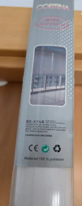 Estor enrollable blanco 2m x 1.80m