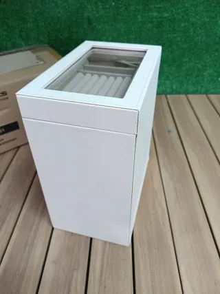 SONGMICS Joyero 6 Niveles Blanco y Dorado