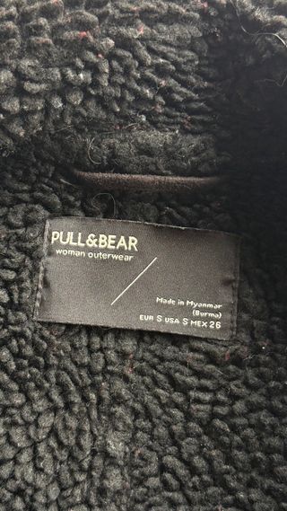 Chaqueta aviador efecto ante borrego Pull&Bear