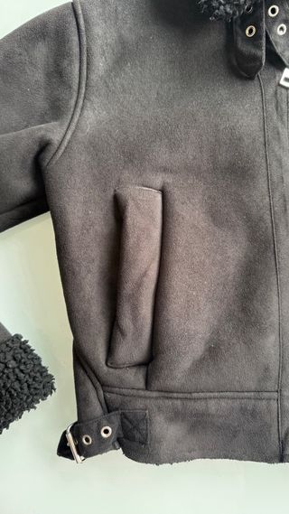 Chaqueta aviador efecto ante borrego Pull&Bear