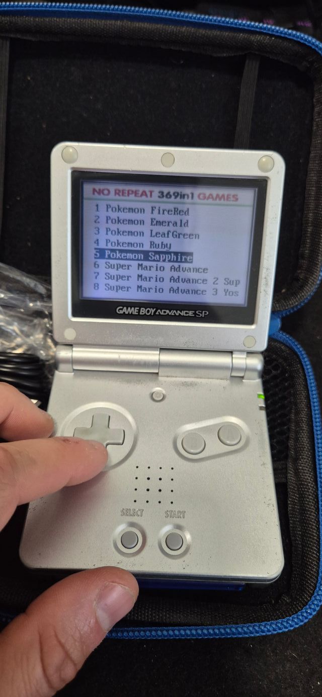 Nintendo Game Boy Advance SP Plata Cargador juegos
