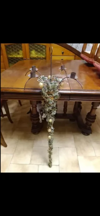 Portacandele cornucopia decorato