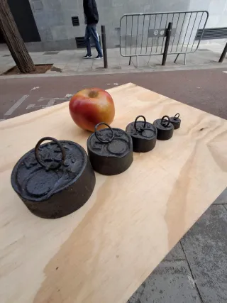 Juego de pesas Balanzà antiguas