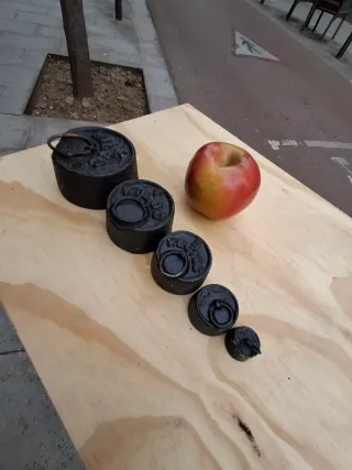 Juego de pesas Balanzà antiguas