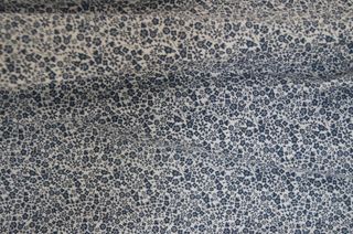 Camisa estampada azul e branca Tam L