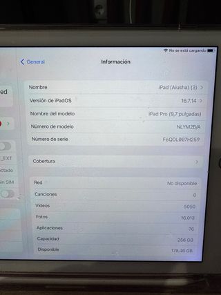 iPad Pro A1674 Rosa 256gb