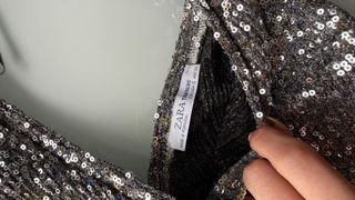 Top Zara Lentejuelas Plateadas