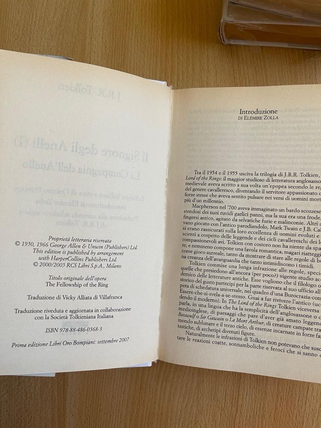 Tolkien Il Signore degli Anelli trilogia sigillati