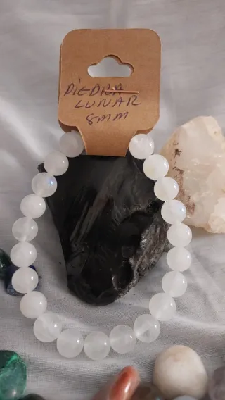 Pulsera Piedra Lunar 8mm Natural