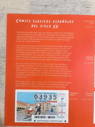 Lotería Nacional Cómic 10 Dècimos + Regalo