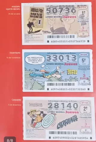 Lotería Nacional Cómic 10 Dècimos + Regalo