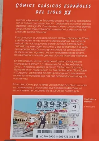 Lotería Nacional Cómic 10 Dècimos + Regalo