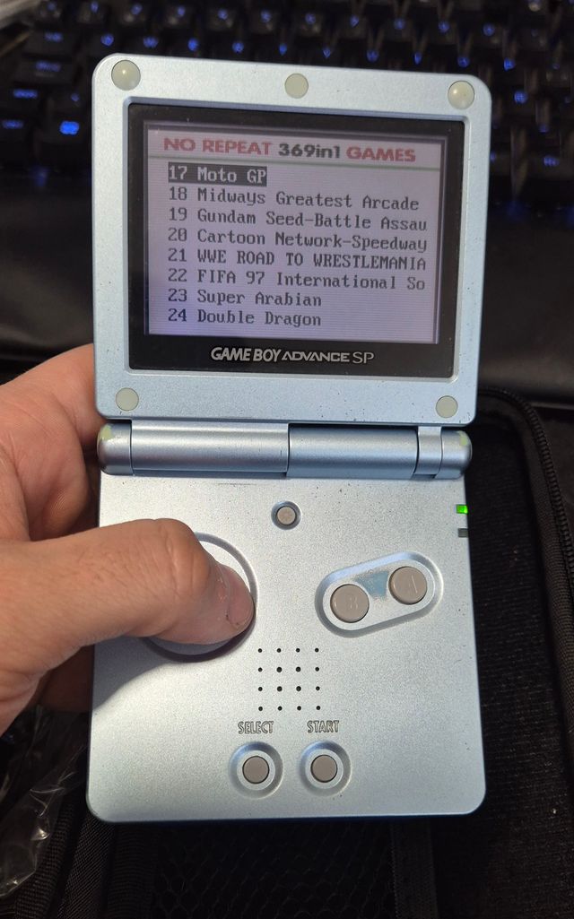 Nintendo Game Boy Advance SP Azul plata y juegos