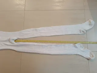 Leotardos calados fallera niña blancos