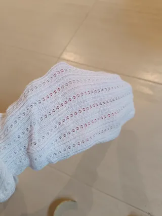 Leotardos calados fallera niña blancos