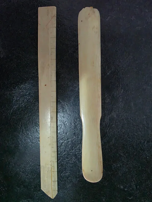 Regla y abrecartas vintage años 70