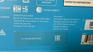 Auriculares Sennheiser HD 250BT Wireless Negros