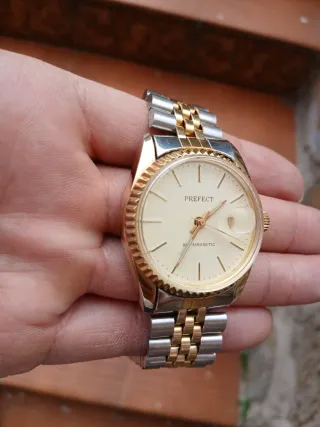 Reloj PREFECT Caballero Cuerda Oro/Plata