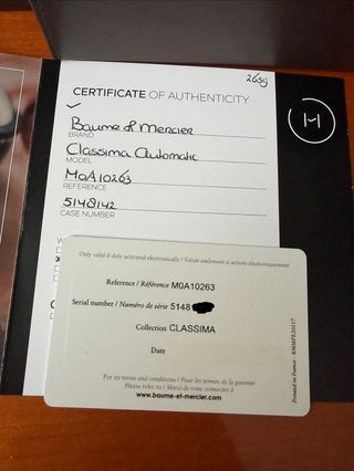 Reloj Baume & Mercier Classima Automático