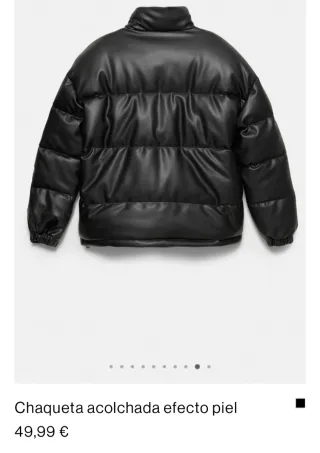 Cazadora efecto piel Pull&Bear Talla M Negra  31e