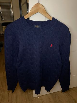 Jersey Polo Ralph Lauren trenzado azul marino