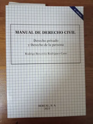Manual De Derecho Civil: privado y de la persona