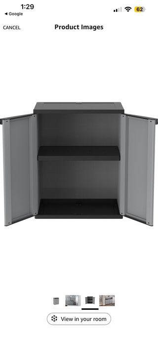 Armario de PVC gris y negro