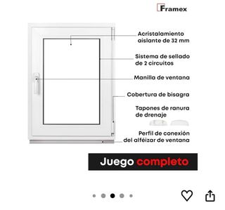 Ventana PVC 800x1100 ABATIBLE Y PRACTICABLE