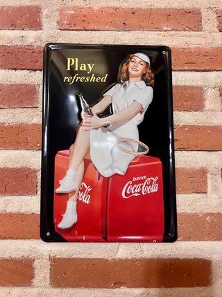 Cartel Vintage Coca Cola Tenista