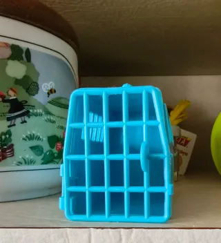 Cagnolino Cucciolo Vintage con Trasportino